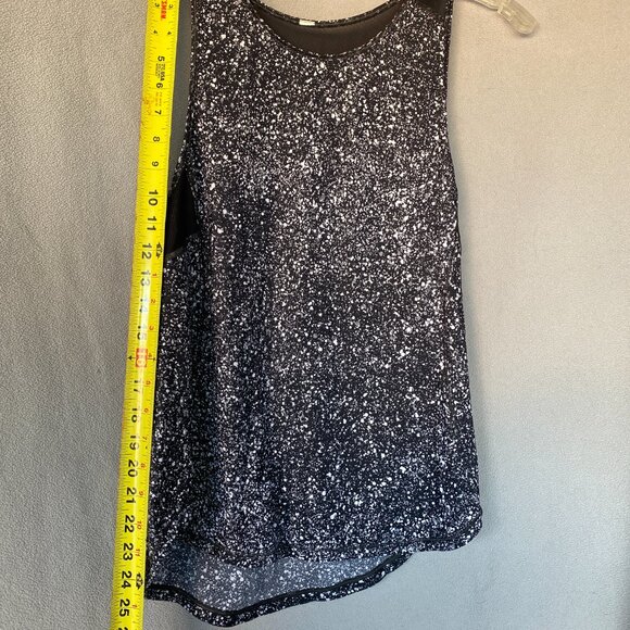 Lululemon No Limits Tank | Black & White Speckle Print Flowy Racerback Yoga Top - Picture 2 of 4
